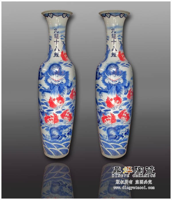 供应景德镇陶瓷大花瓶 商务礼品 大件陶瓷装饰品